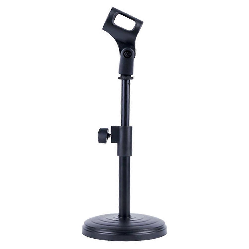 Adjustable Desktop Microphone Stand with Screw In Mount, Metal Base for Stable Support, Detachable Design for Broadcasting, Podcasting, Online