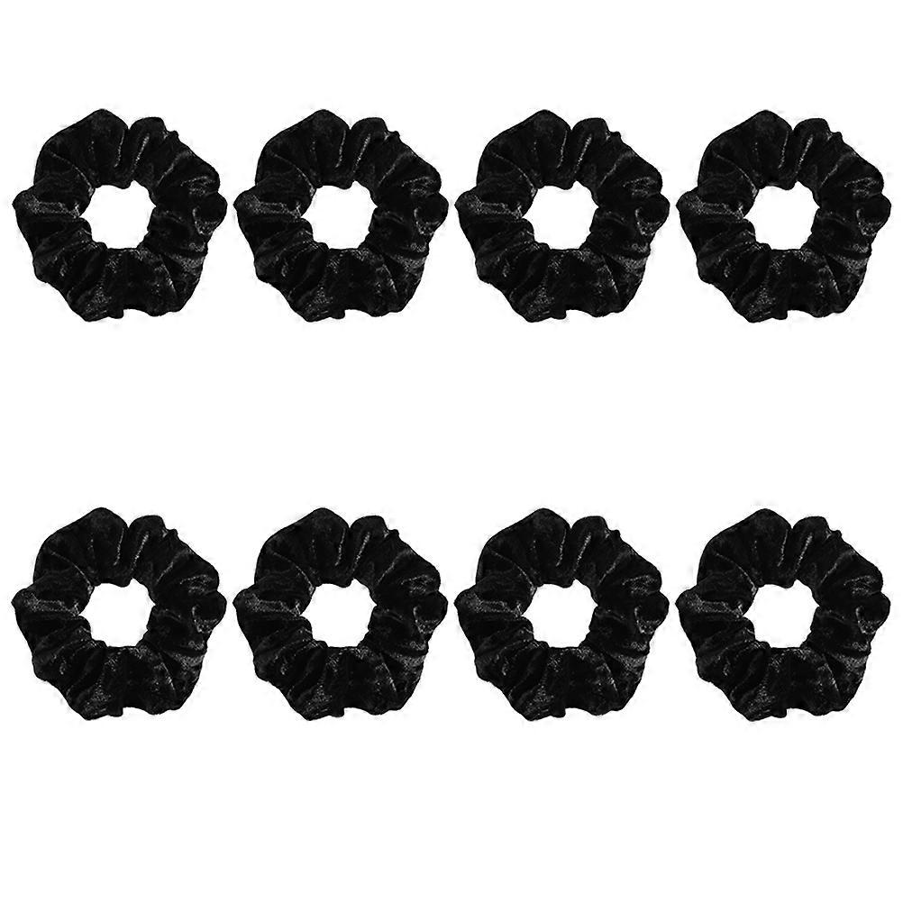 Hair Scrunchies Elastic Circular Fabric Hair Bands For Women Everyday Use 8Pcs Keeps Hairstyle in Place