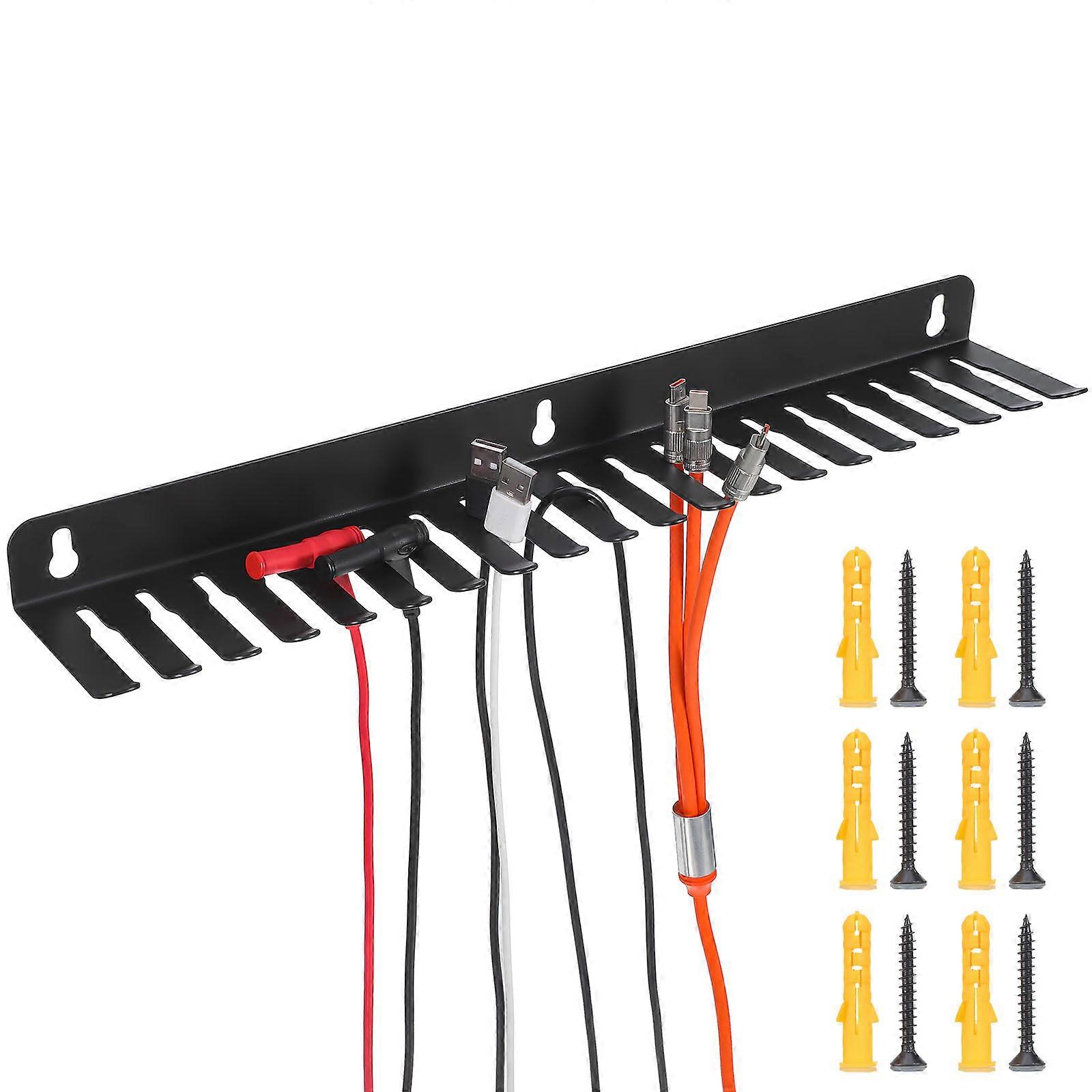 Cable Storage Organizer Wall Mount Cable Management Rack For Home Office 1Set