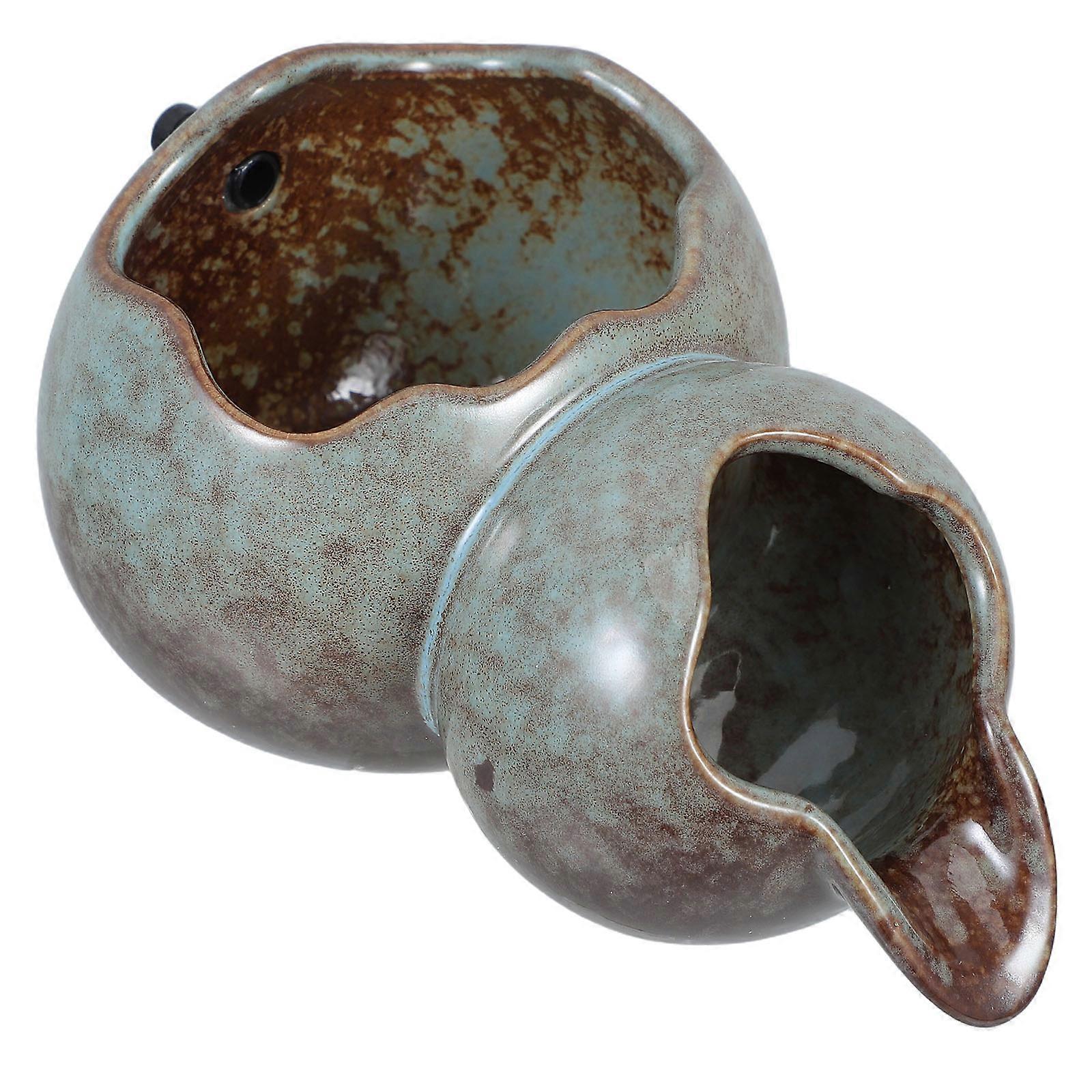 Elegant Ceramic Fountain Spout for Water Features – Decorative Pot Accessory for Continuous Flow and Ambient Aquarium & Garden Fountain Enhancement