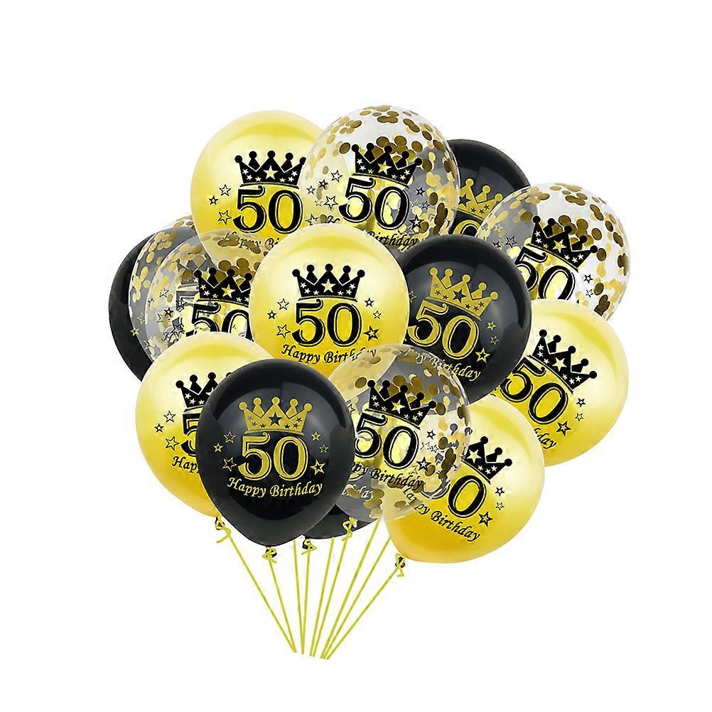 Sequins Balloon Set Birthday Party Supplies Festive Atmosphere Transparent Design 15Pcs