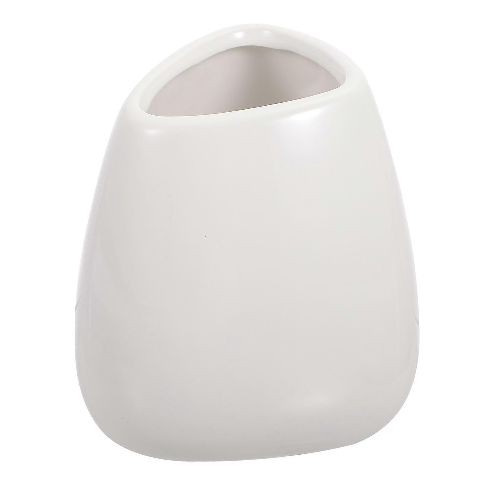 Creative Vase Decor Home Vase Chic Flower Container White 11X9CM 1Set