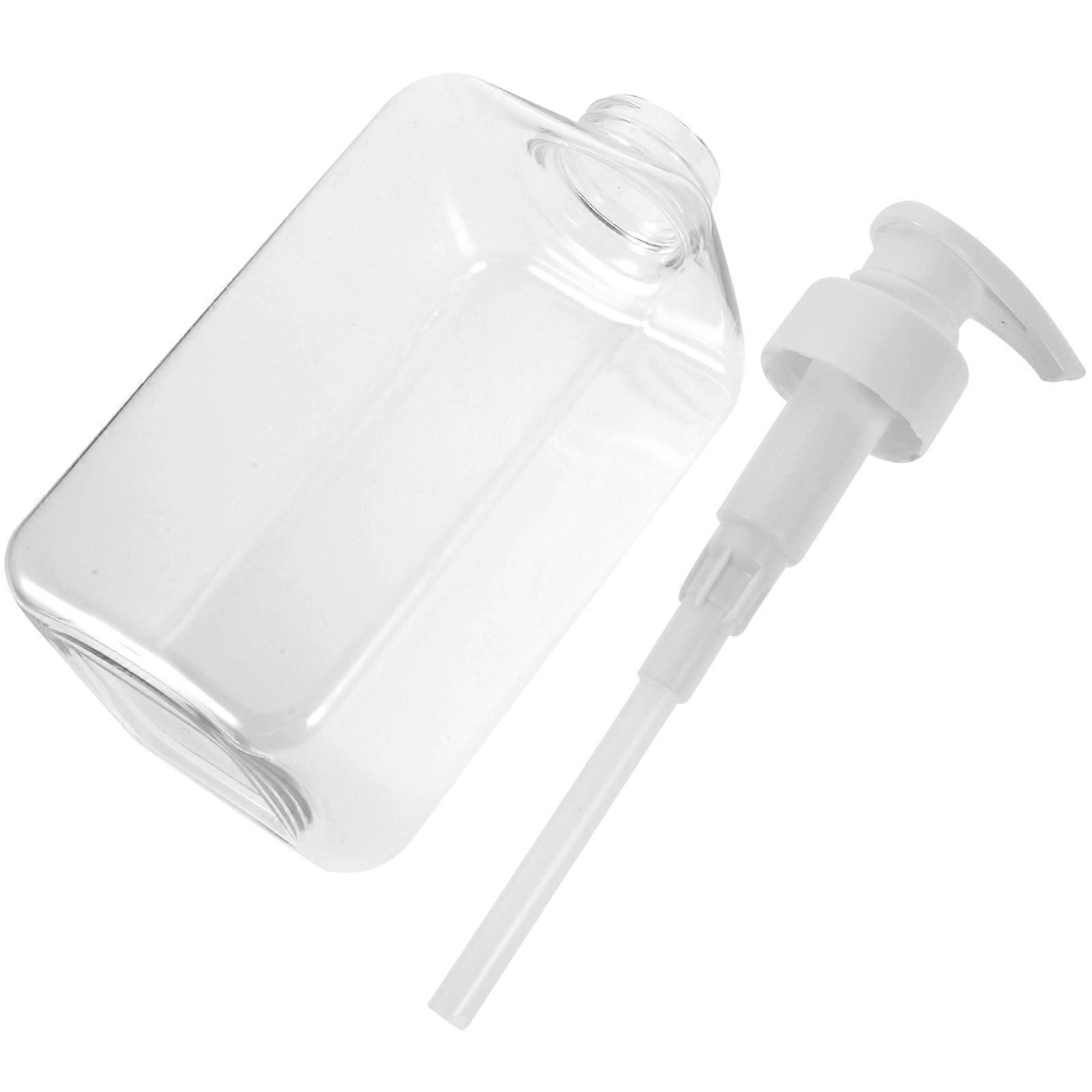 Liquid Soap Holder Shampoo and Conditioner Bottles 15.60x6.70x6.70cm Size Transparent Plastic 1Pack