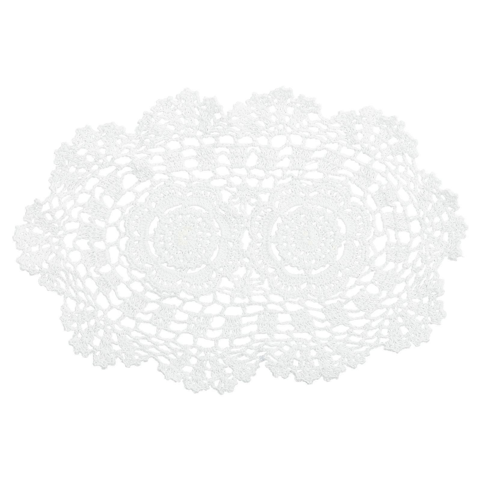 Retro Lace Placemat Crochet Table Mat Homeowners Scene Layout Vintage Doilies 1Set