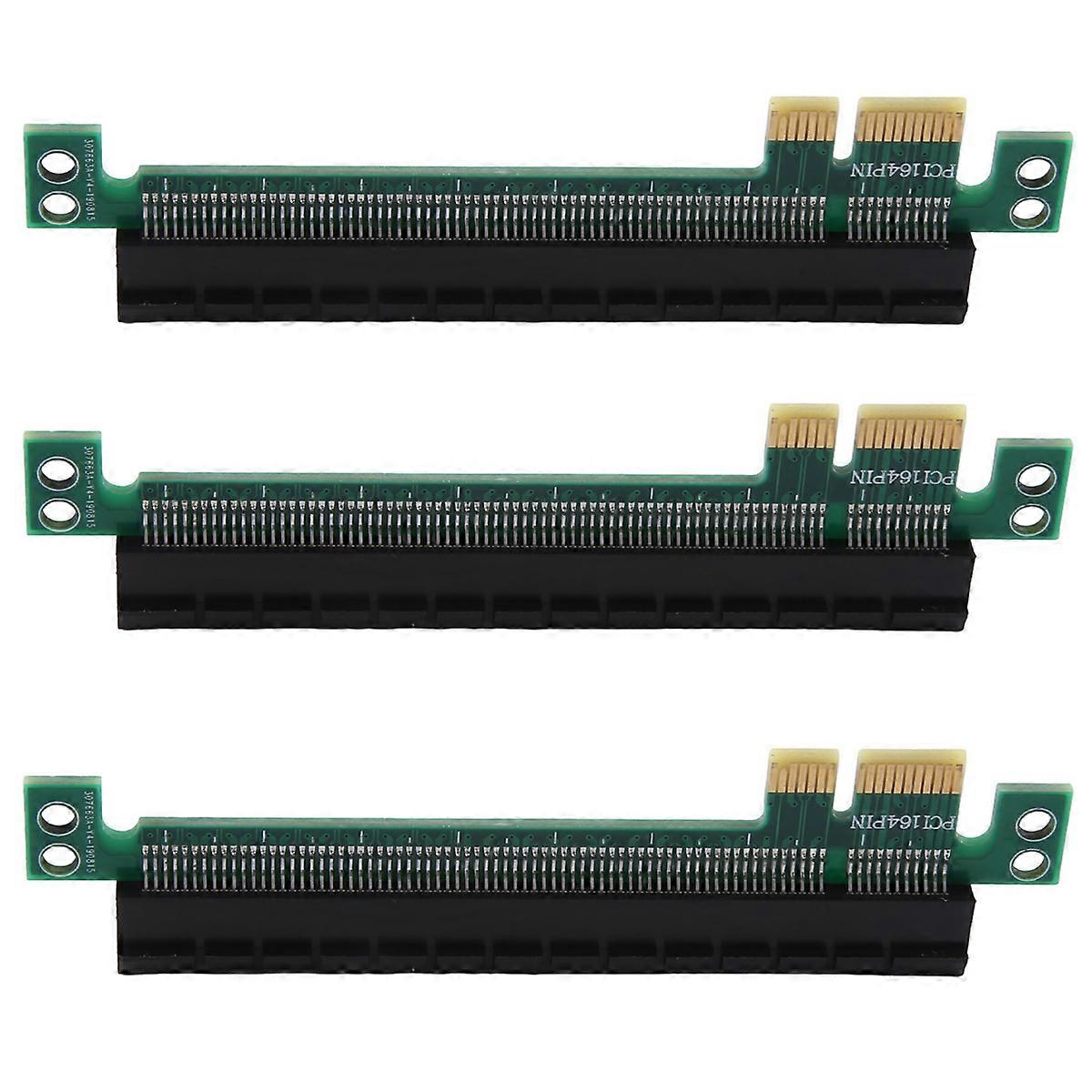 3X PCI-E Express 1X to 16X Extender Converter Male to Female Riser Card Adapter Extension for Graphi