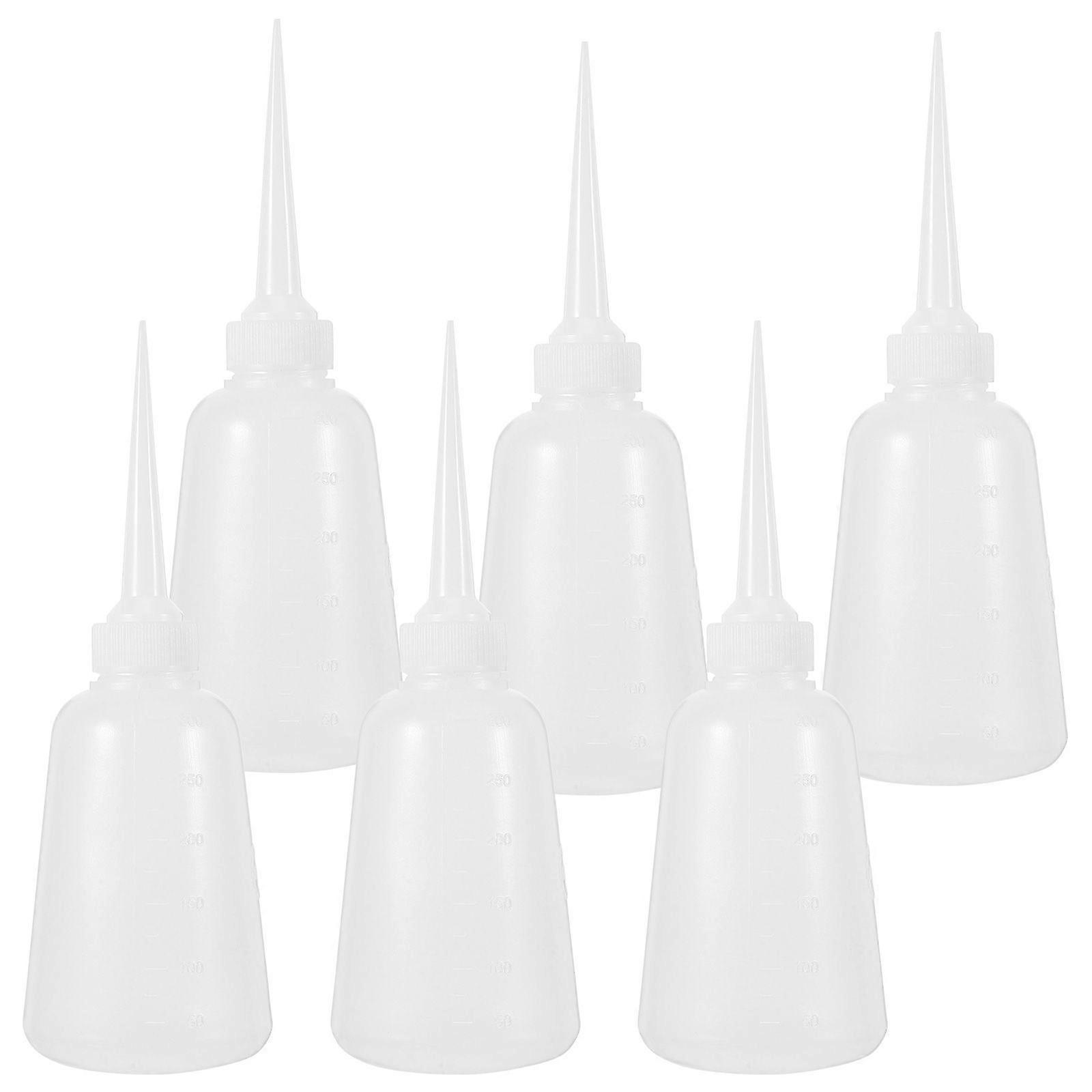 4pcs Oil Squeeze Bottle: 300ml PET Applicator Bottles with Pointed Tip for Industrial Liquid Glue Dispensing Crafts Use - for DIY Craft Projects