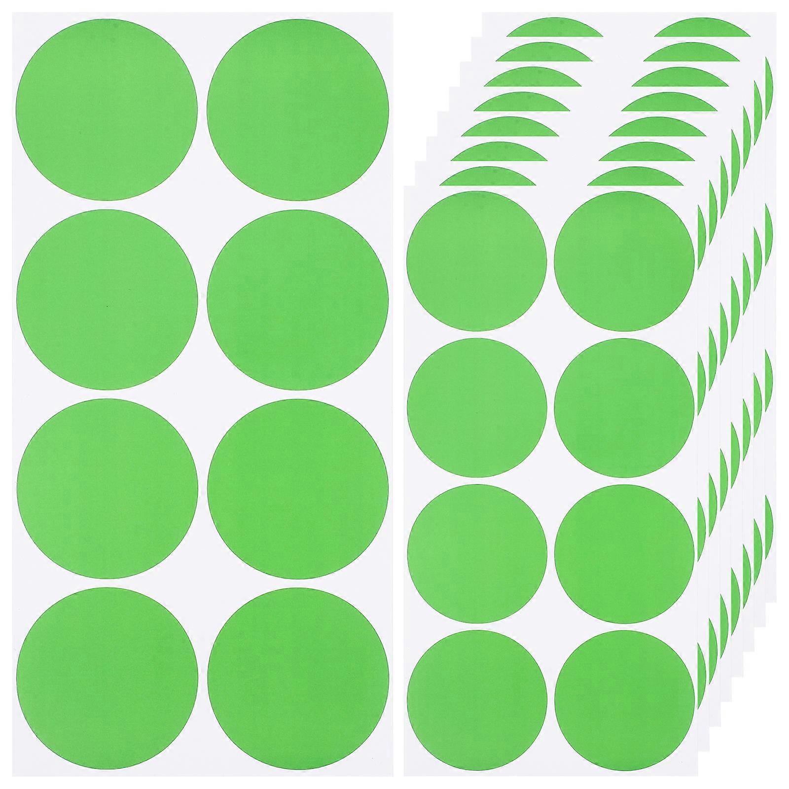 Small Round Stickers Adhesive Dot Stickers Home Use Light Green 50mm Waterproof 160 Pcs