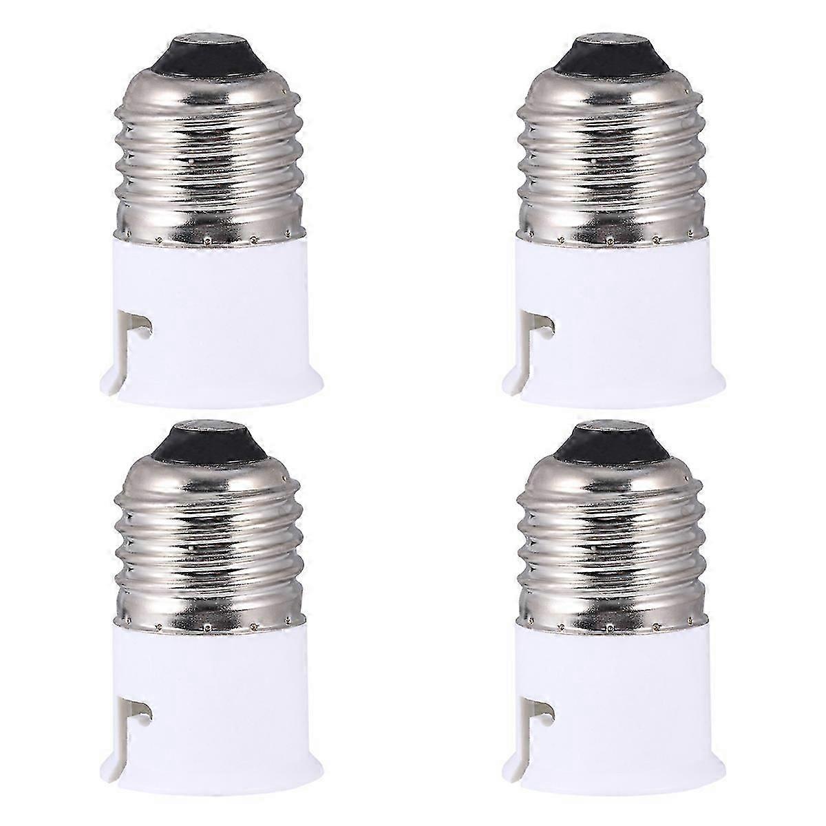 4pcs E27 to B22 Light Bulb Base Adapter Screw Lamp Holder Converter Socket Light Accessory Home Gadget for Home