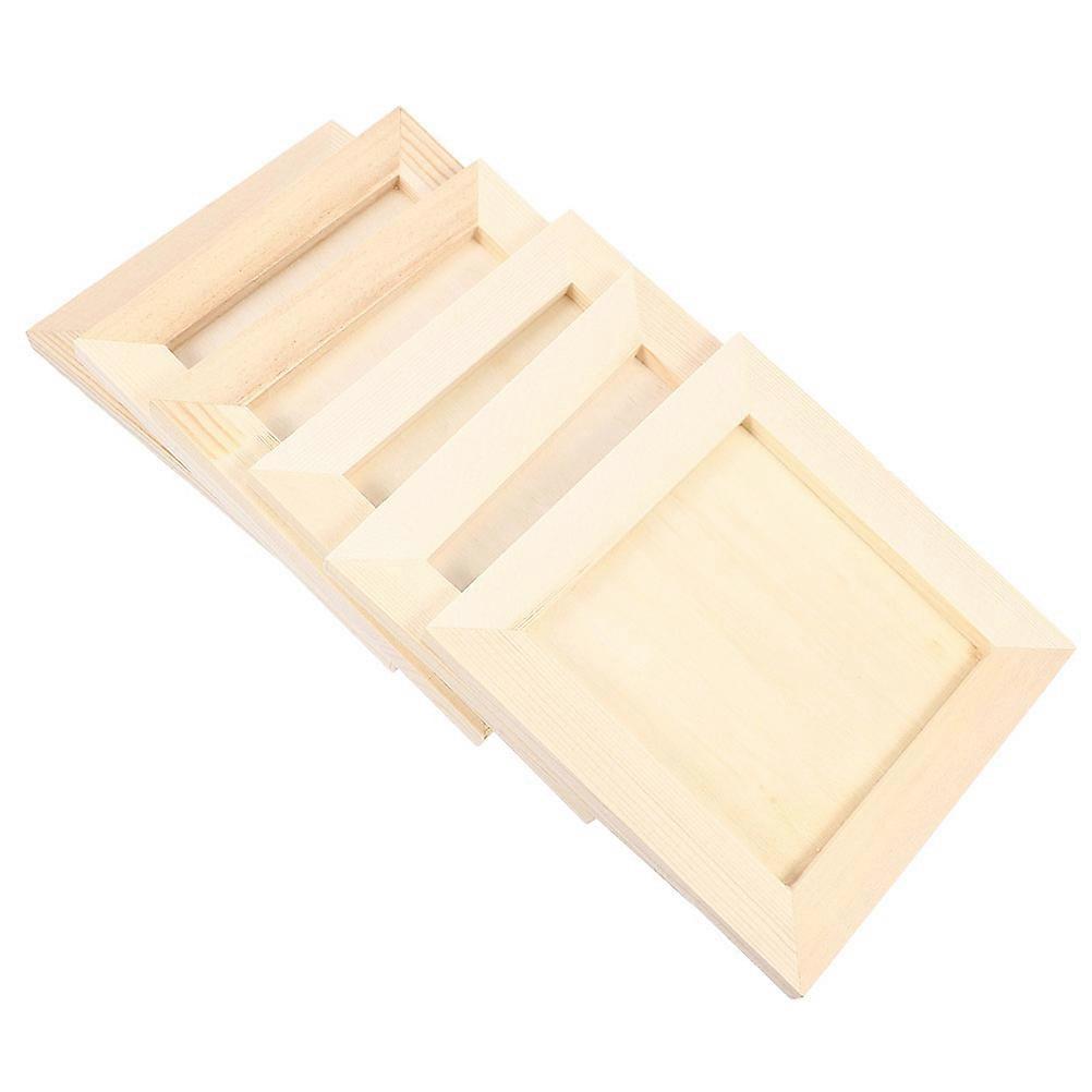 Cute Picture Frames Diy Children Painting Picture Frames Home Decoration Square Shape Simple and Elegant 4Pcs