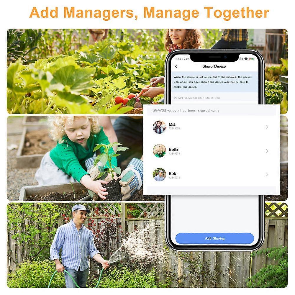 Tuya Wifi Gardening Automatic Irrigation Water Timer Automatic Watering Device Garden Balcony Rain Sensing Delay Control Intelligent Irrigation Syste