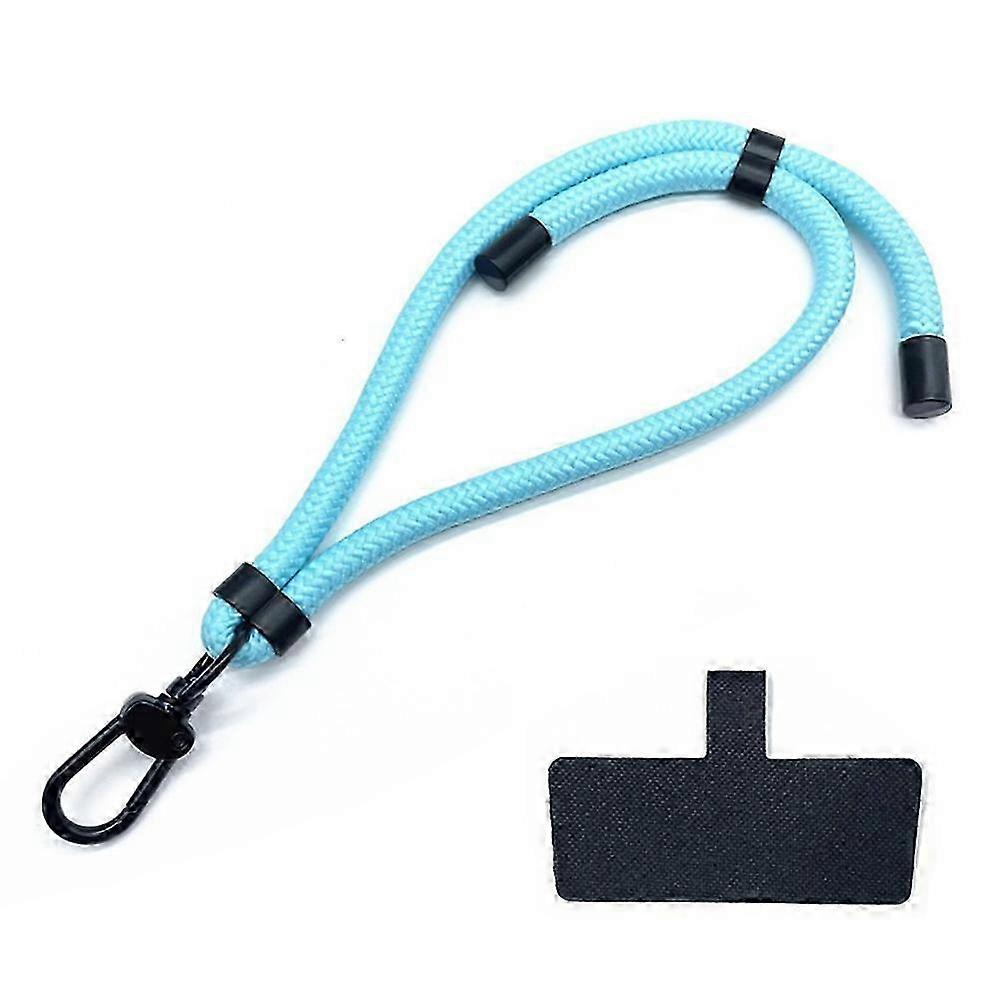 Adjustable Phone Hand Strap 8mm Polyester Short Lanyard with Tether Tab, Length: 50cm