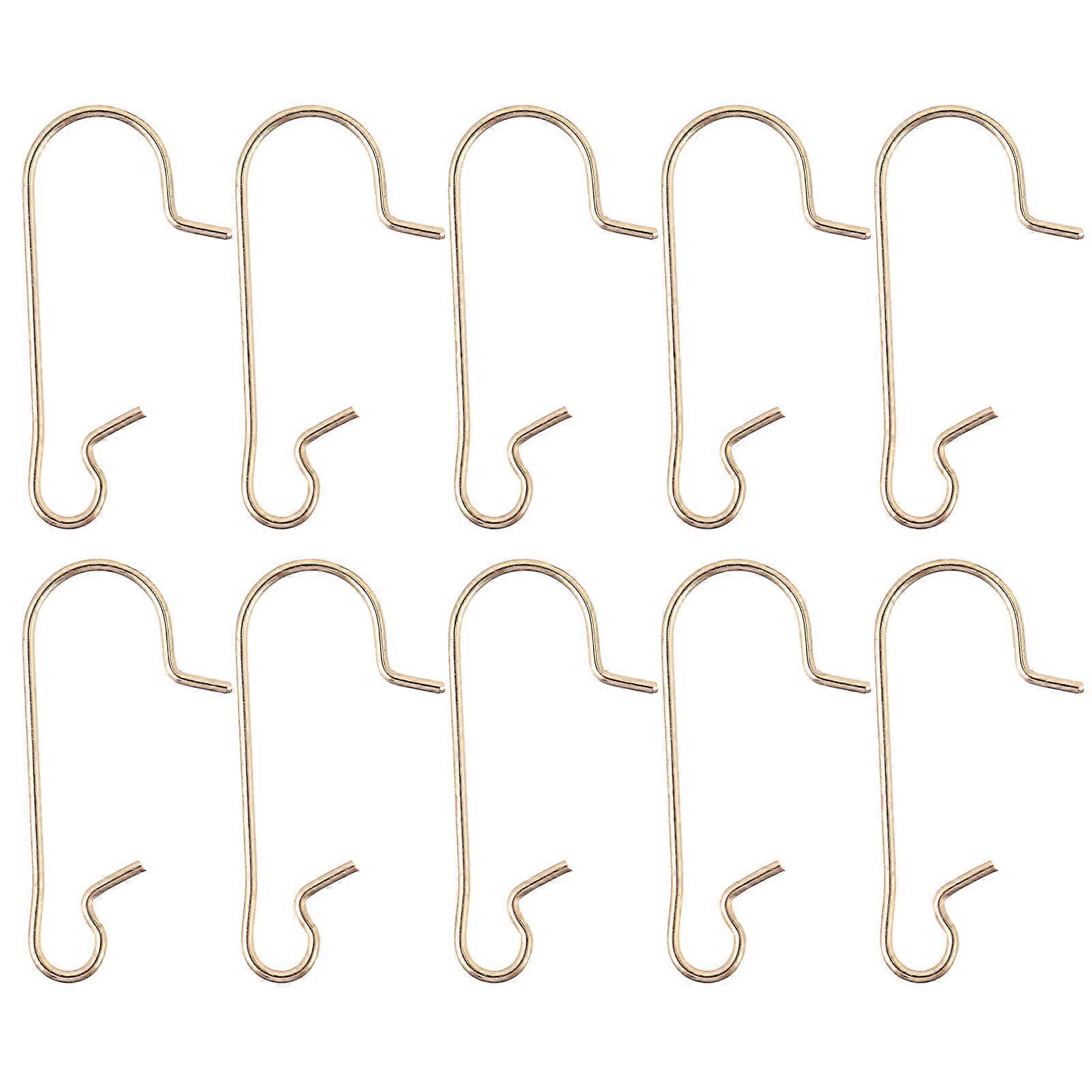 Holiday Wire Hook Hanger Metal Miniature Hooks Golden S Shape Event Organizers 100Pcs
