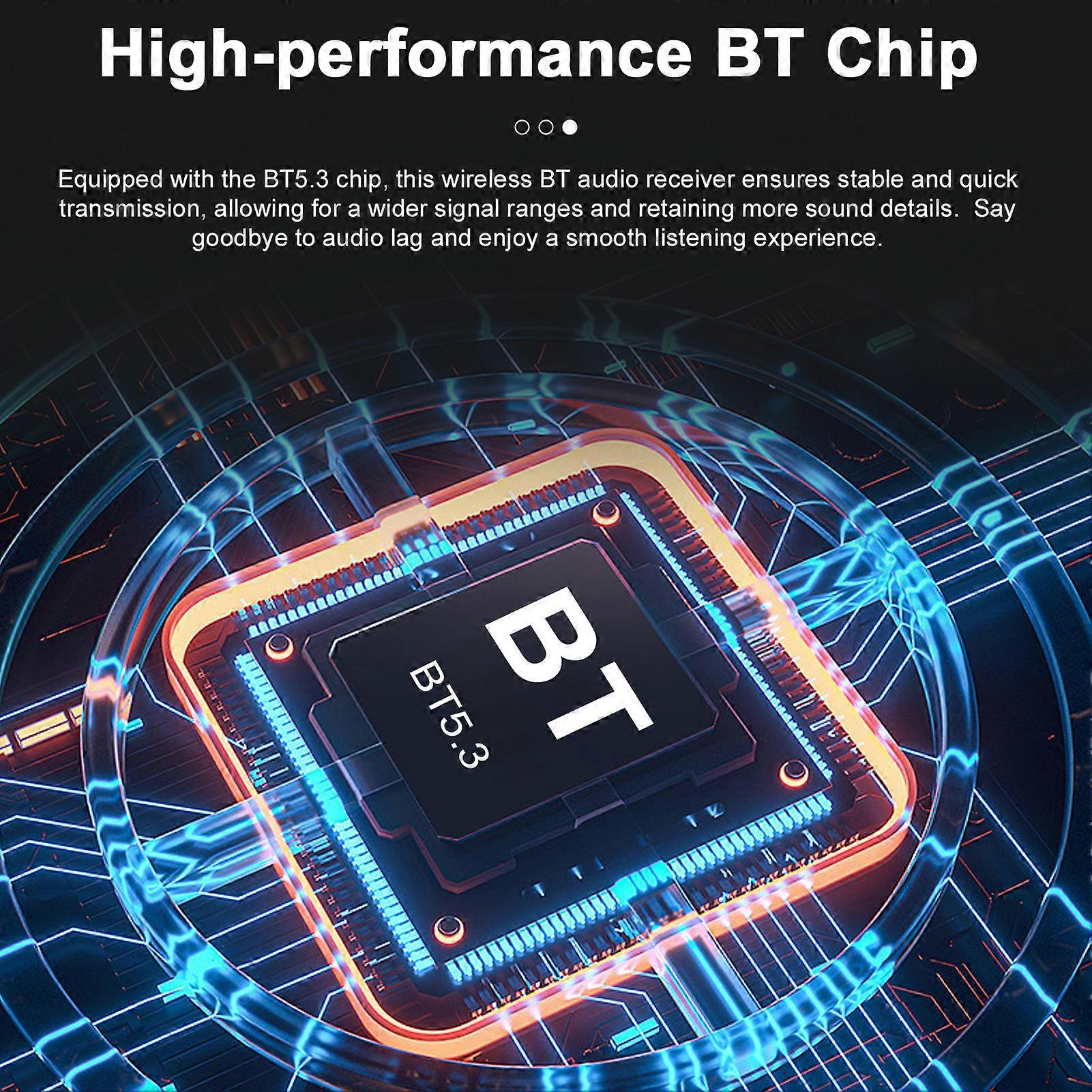 Car Wireless Bluetooth o Receiver AUX Bluetooth Stick o Adapter Hands-free Call Support TF Card Black and Gray (Built-in Lithium Battery)