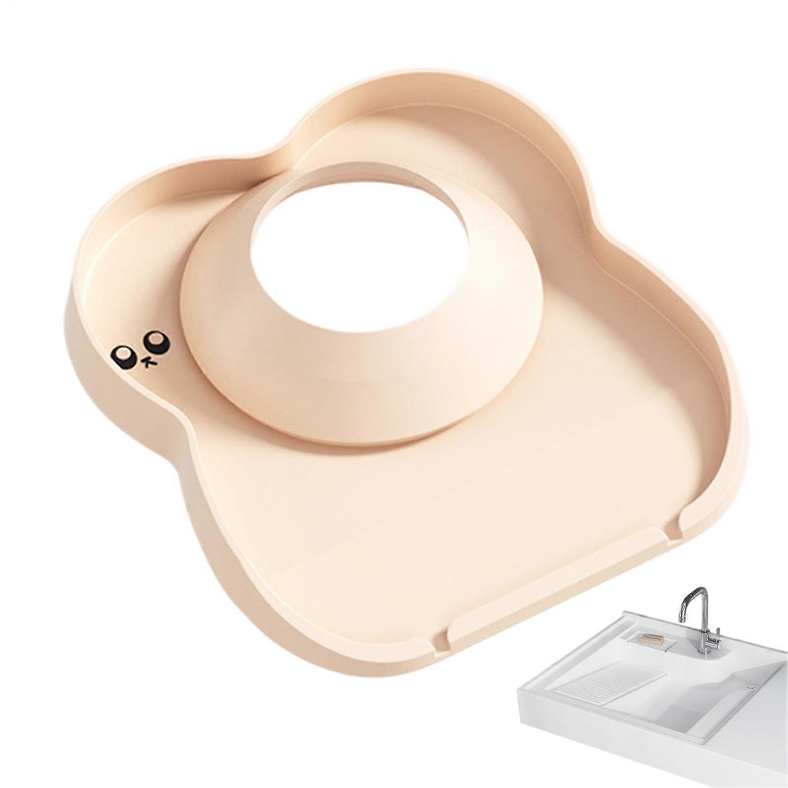 Sink splash guard, faucet splash guard for kitchen sink, silicone draining mat