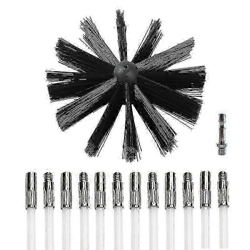 Flexible Long Handle Rotary Brush 100/150/200mm for Chimney, Dryer Vent & Fireplace Cleaning