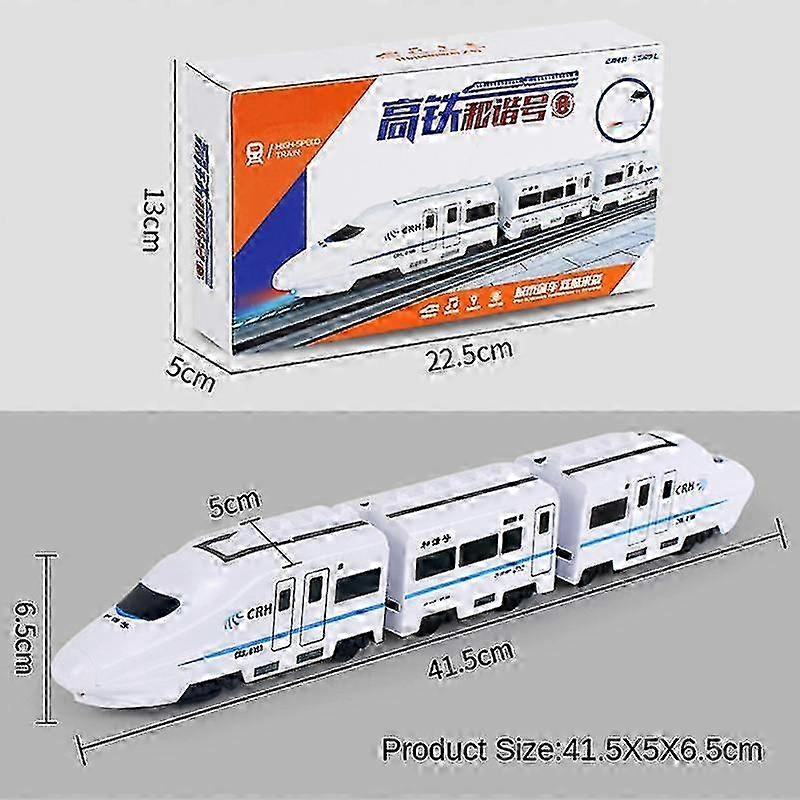 1:8 Harmony Railcar Simulation High-speed Railway Train Toys Electric Sound Light Model Puzzle Child Car Toy