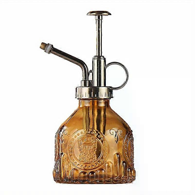 1 قطعة زجاجة رذاذ سقي زجاجية ، عتيق البرونزية البلاستيكية أعلى مضخة سقي يمكن زجاج زجاجة Spary مصنع السيد ، للنباتات المنزلية ، الحديقة ، ديكور المنزل