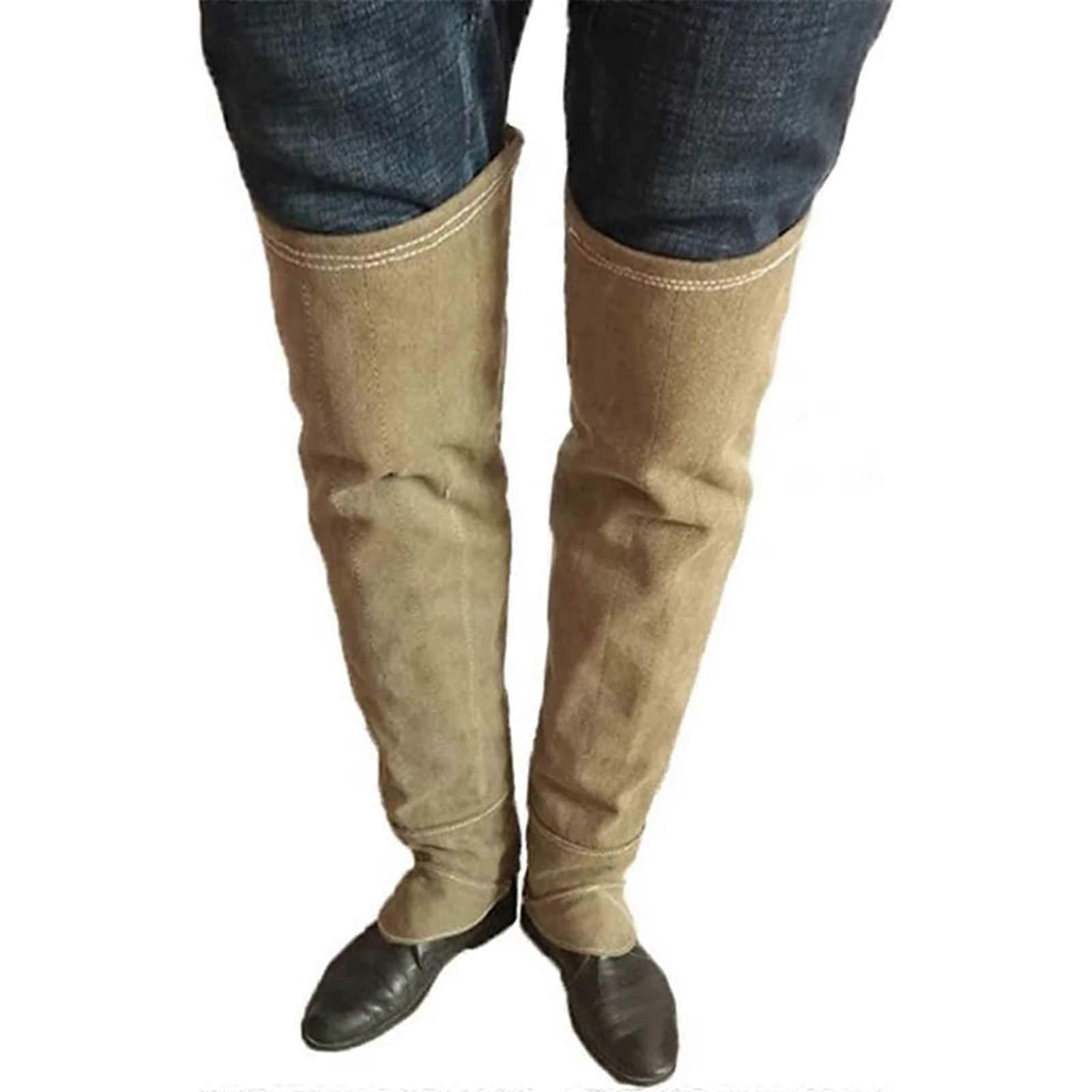 Snake Gaiters, Snake Armour Gaiters for Adults, Snake Gaiters, Lower Leg, Snake Bite Protection for Pets, Beige