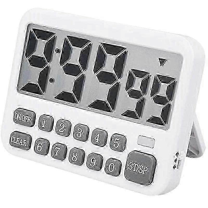 Digital Kitchen Timer, Large Display Cooking Timer Cycle Count Up/Down Timer with Digits Directly Inwhite SZRH A-B