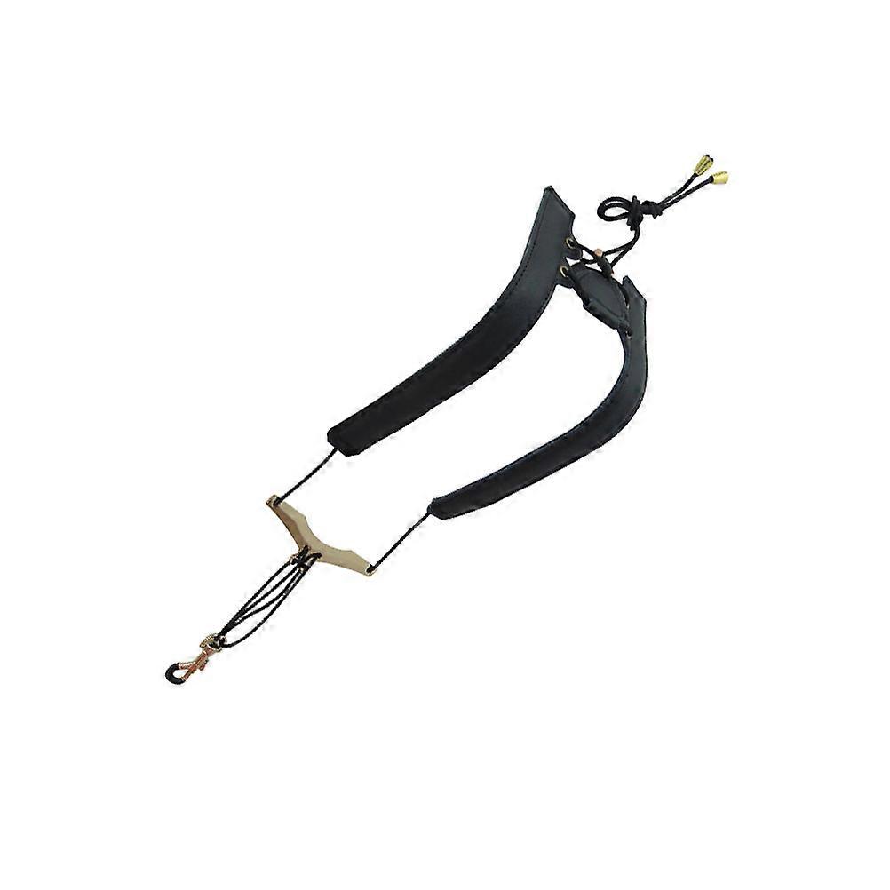 Saxophone Shoulder Strap for Alto, Tenor, Soprano – Comfortable, Durable Design to Alleviate Neck and Back Strain for Musicians and Performers – Black