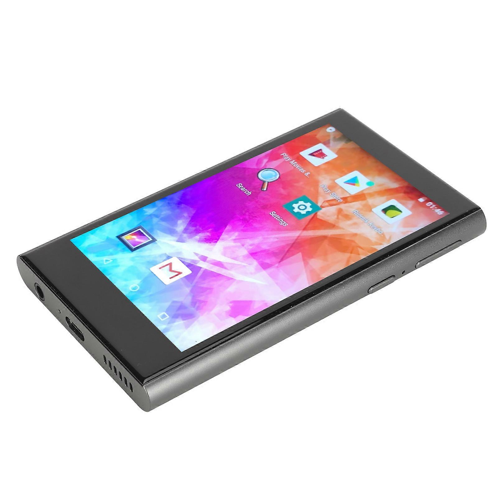 MP4 Player 4 Inch HD Touch Screen Octa Core HiFi Sound Portable Music Player with Bluetooth WiFi for Android Iron Gray