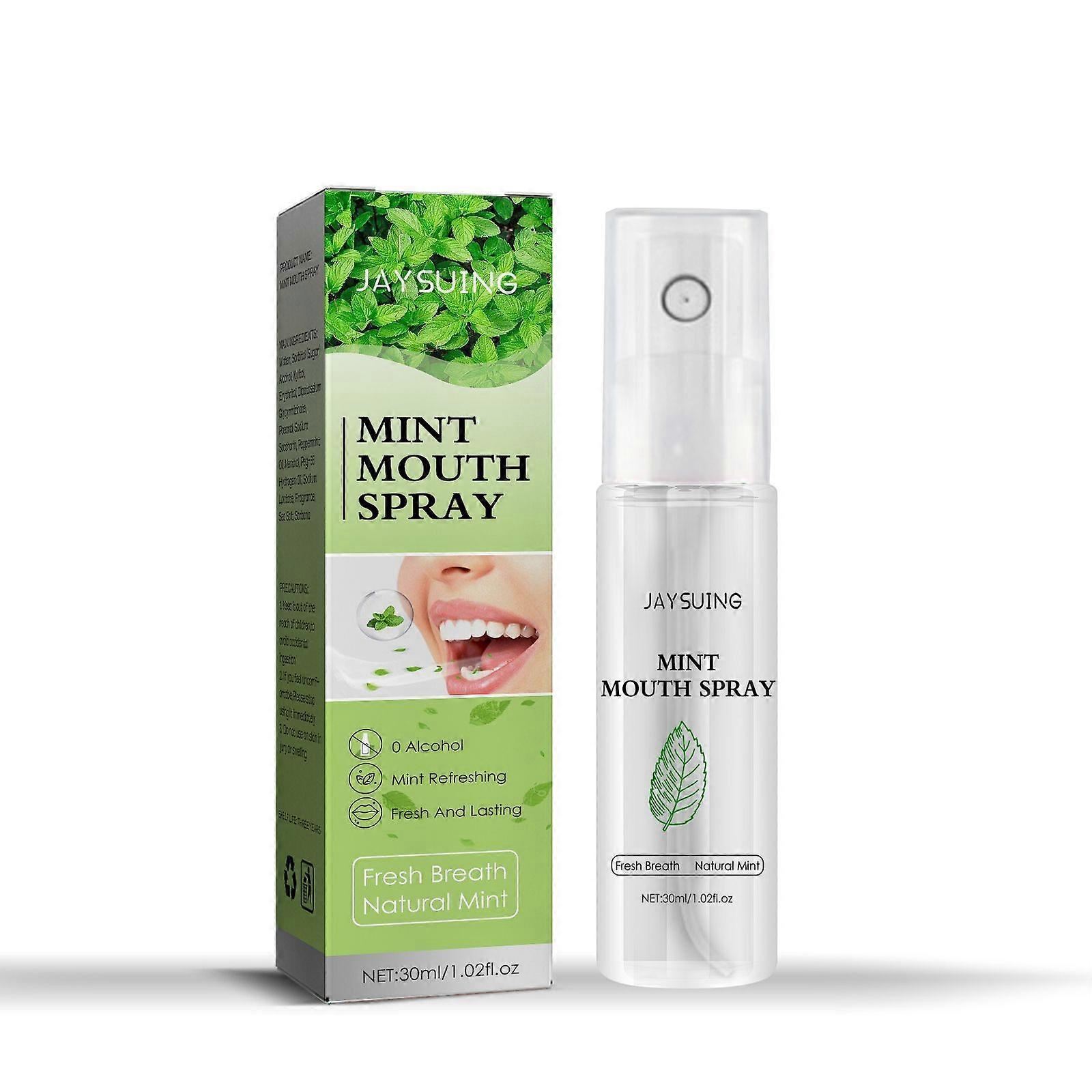 Minty Breath Freshener Spray - Long-Lasting, Portable Odor Remover, Easy to Use, 30ml
