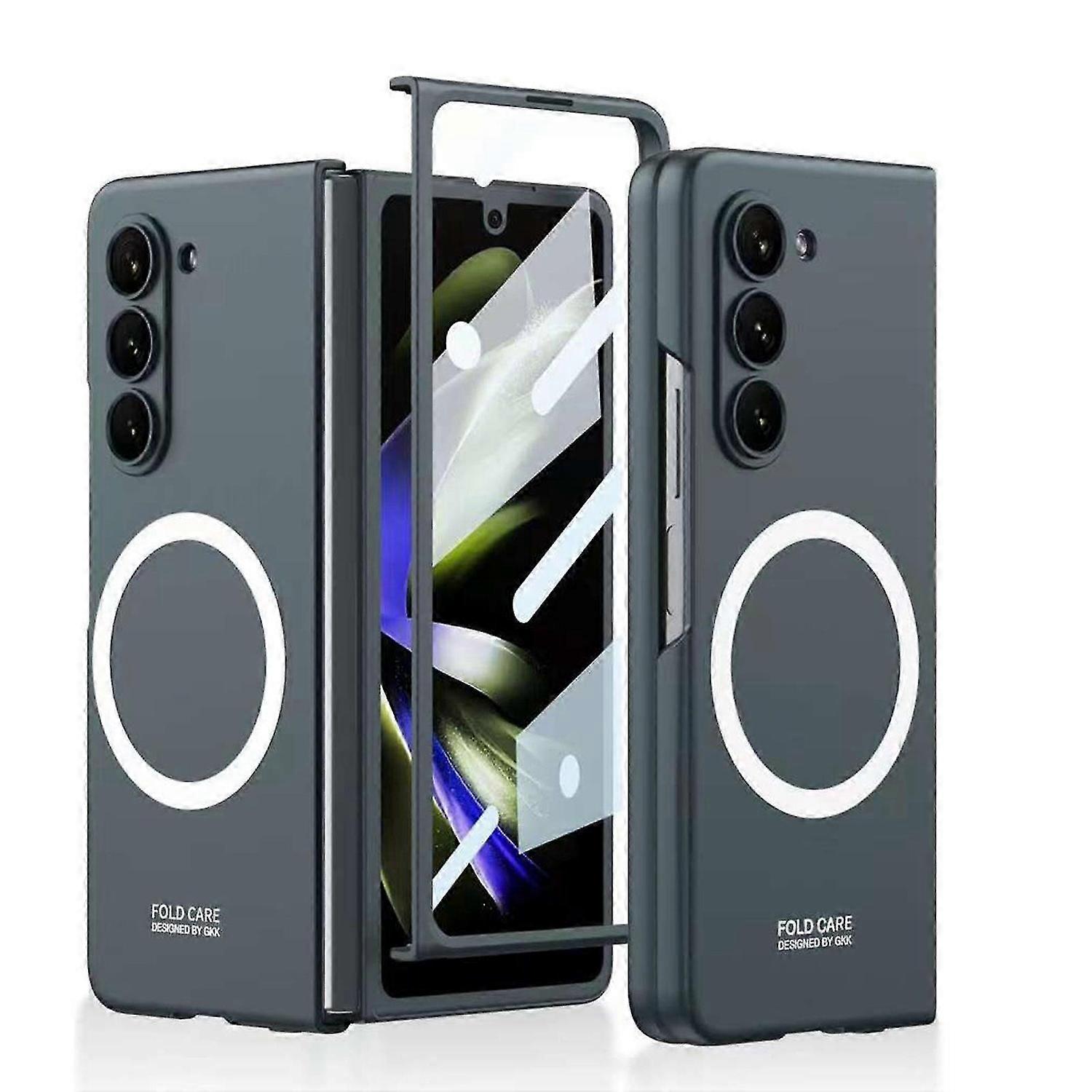 Magnetic Case for Samsung Galaxy Z Fold 5 Case [Compatible with MagSafe], Built-in Screen Protector,
