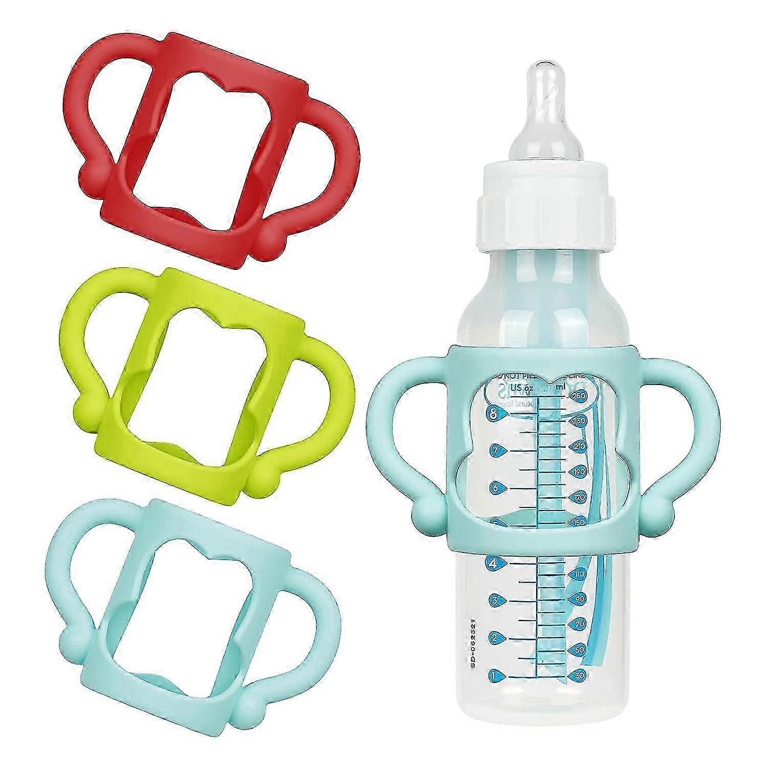 مقابض الزجاجات لزجاجات الأطفال الضيقة من دكتور براون ، حامل زجاجات الأطفال مع مقابض سهلة الإمساك لحمل الزجاجة الخاصة بهم