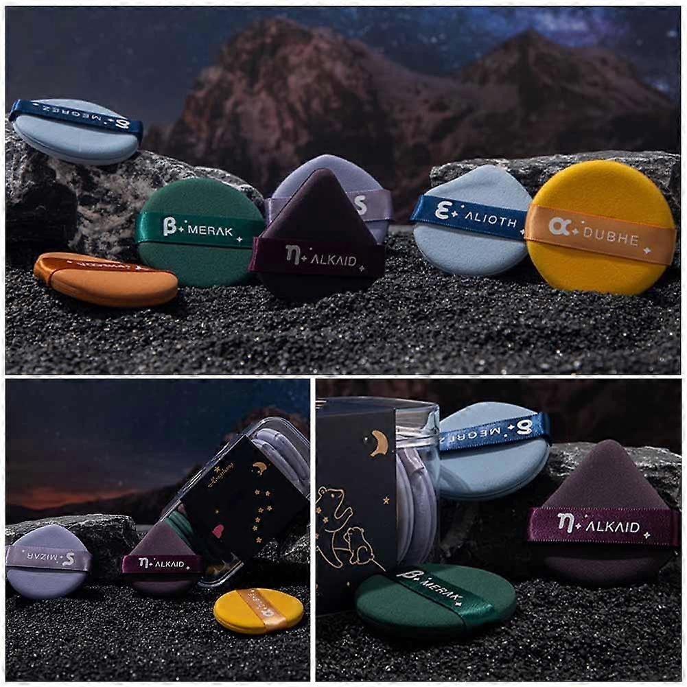 Round [Caramel Color] (D)$Air Cushion Powder Puff Big Dipper Double-sided Dual-effect Wet and Dry Dual-use Foundation Powder Puff Soft and