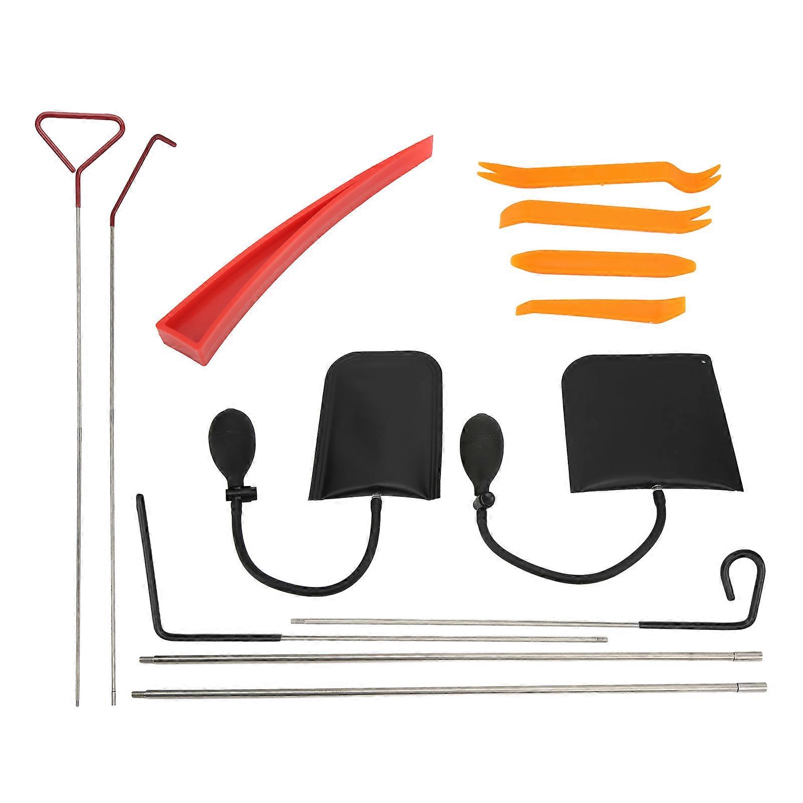 13Pcs/Set Car Door Open Pry Tool with Long Reach Grabber Wedges Inflatable Shim Bag Auto Trim Removal Installer