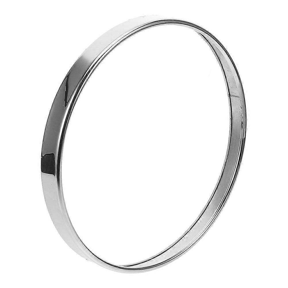 Silver Trash Can Press Ring Accessory for Secure Waste Management