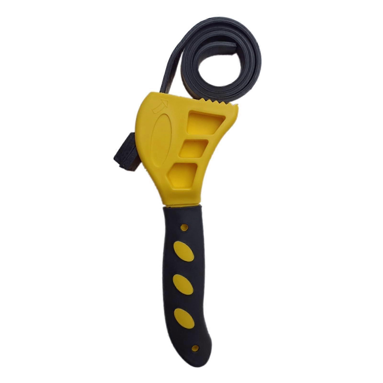 Adjustable Rubber Belt Key UserFriendly Designs Flexible Belt Key Easy to Use for Home Maintenance Tasks Yellow 200mm