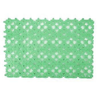 Dog Cat Pet Mat Plastic Spliced Hollow Anti slip Pads for Pet Cage Mat Bathroom Floor (Green)