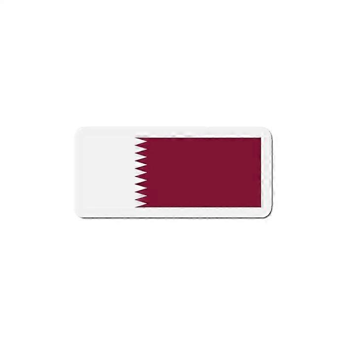 Qatar Flag Magnet - Multicolored - 8 cm - 50 pieces - Synthetic resin - Unisex