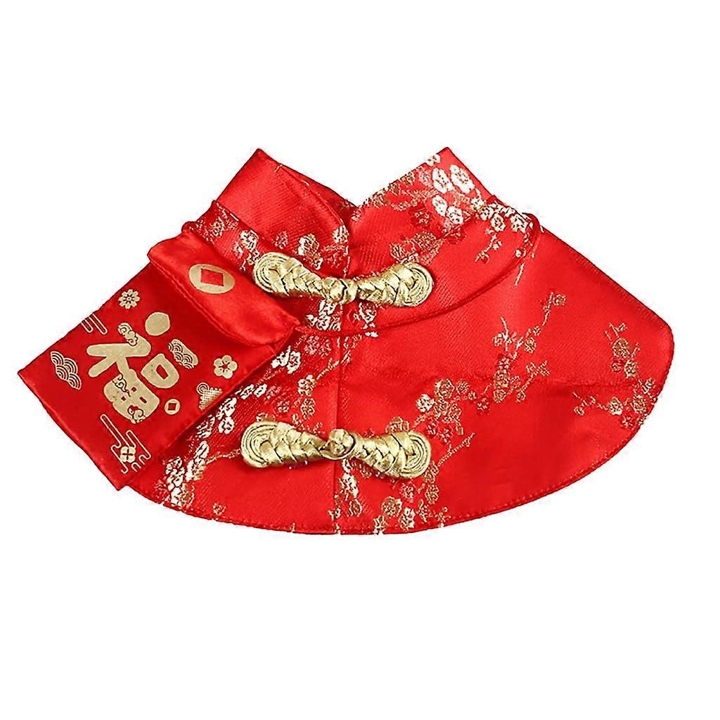 Chinese Year pet costume for cat and dog, festival, party, pet cape with red envelope for Spring Festival, cat photo props