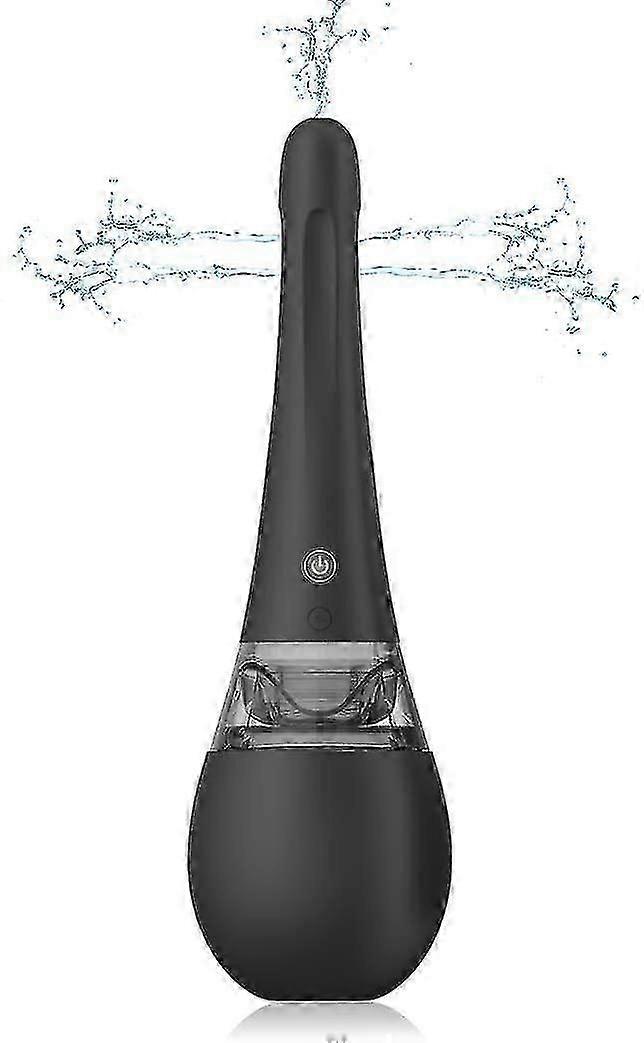 GET IT -Ampoule de lavement de douche électrique automatique, système de nettoyage rechargeable avec 3 modes d’intensités 5 arroseurs- Kit de nettoyage en silicone étanche com