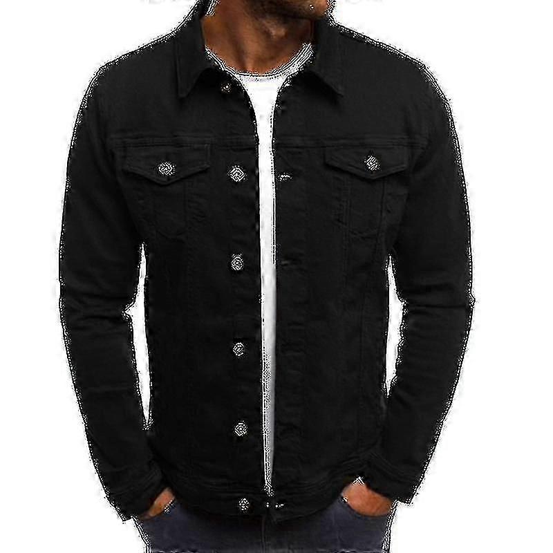 Mens Denim Jeans Jacket Short Slim Fit