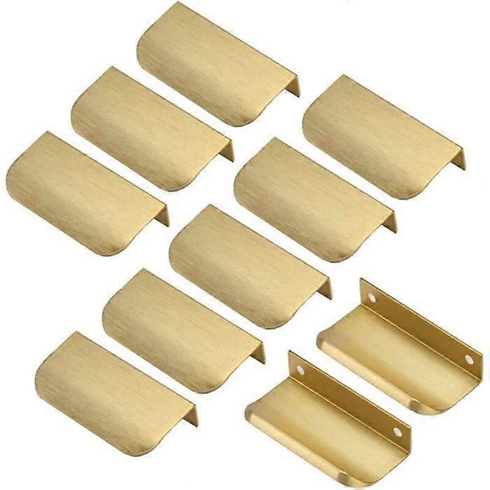10pcs Invisible Furniture Handle Gold Cabinet Handle Hole Distance 128mm Invisible Handle -Furniture Handle Cabinet Handle