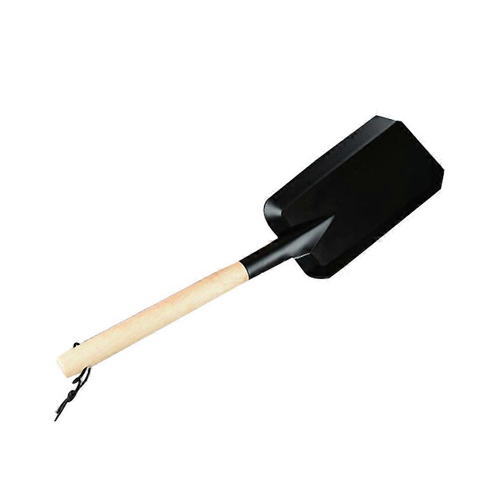 Wooden Handle for Outdoor Use Durable Iron and Black Color Great for Flower Planting 1Pc