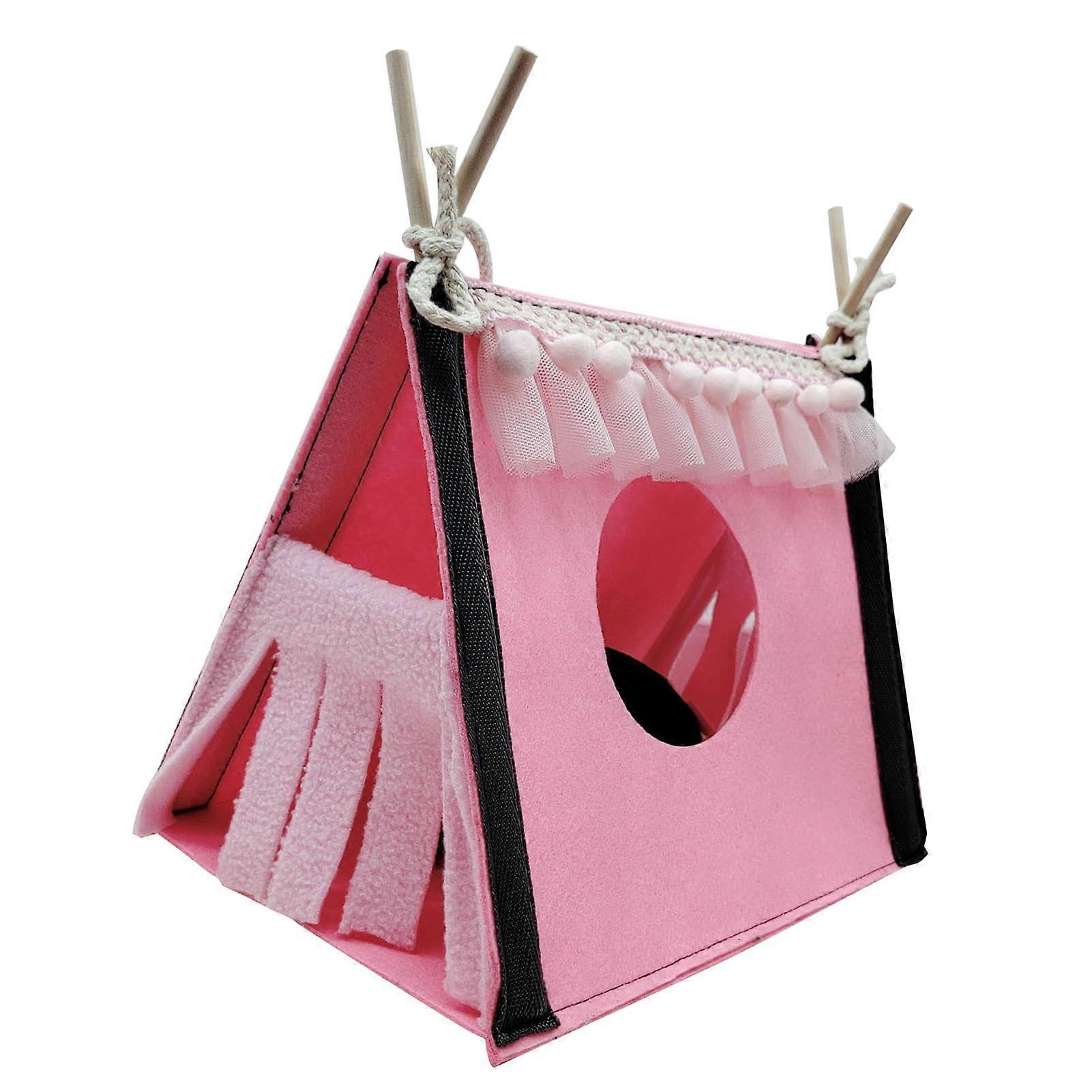 Soft Material for Guinea Pigs, Large Pink Space for Small Animals, Felt Fabric Design