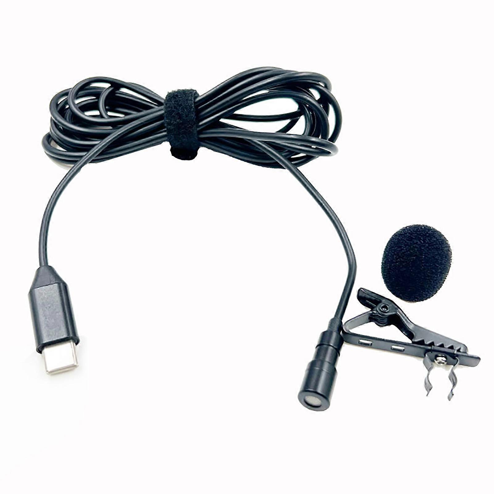 USB C Microphone External Lapel Mic for Smartphones Tablets Professional Sound Recording Easy to Use for Phone 15 Series Multicolor