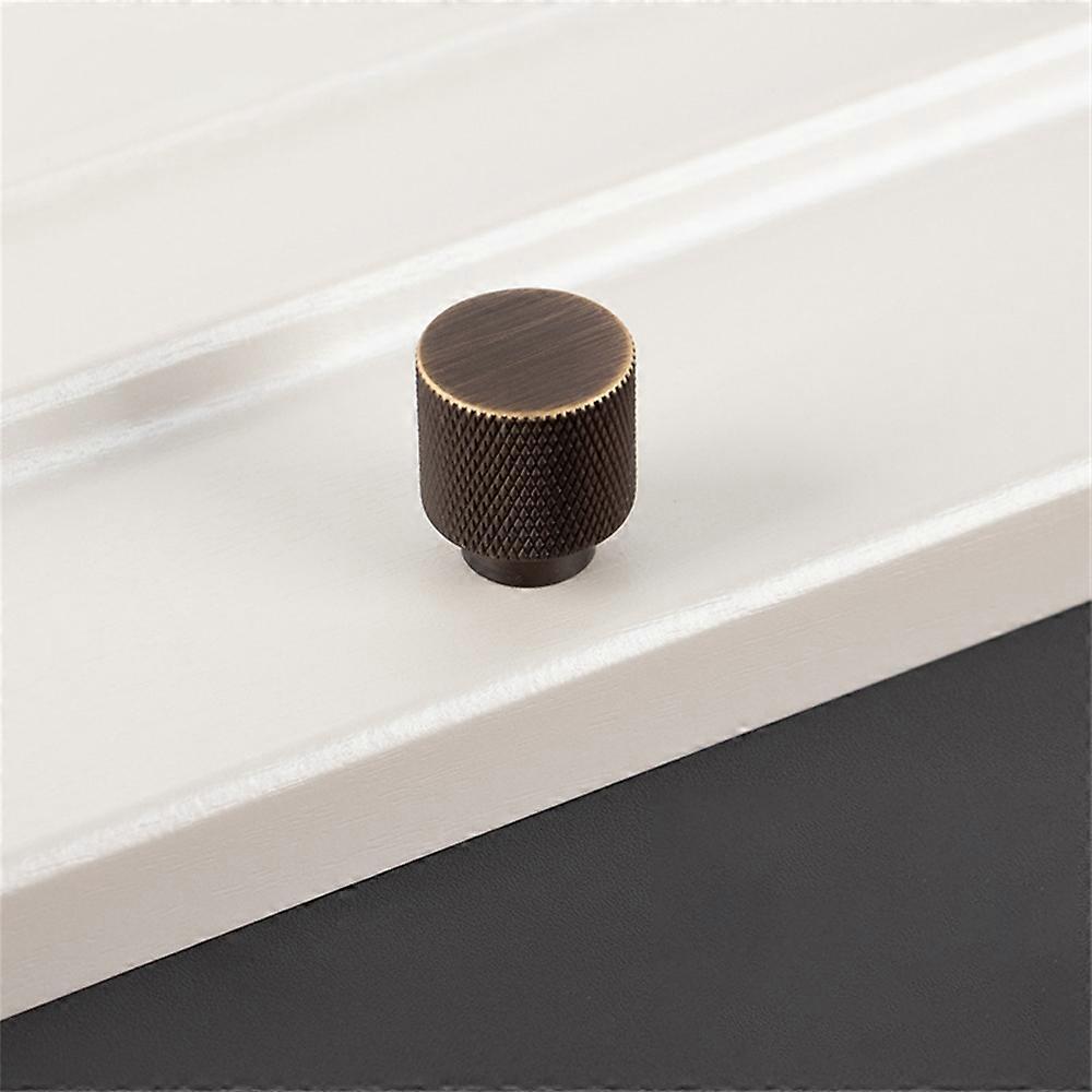 BR70 Brass Solid Knobs for Cabinet Drawer Wardrobe 22 x 25mm New Chinese Style Pull Handles - Coffee