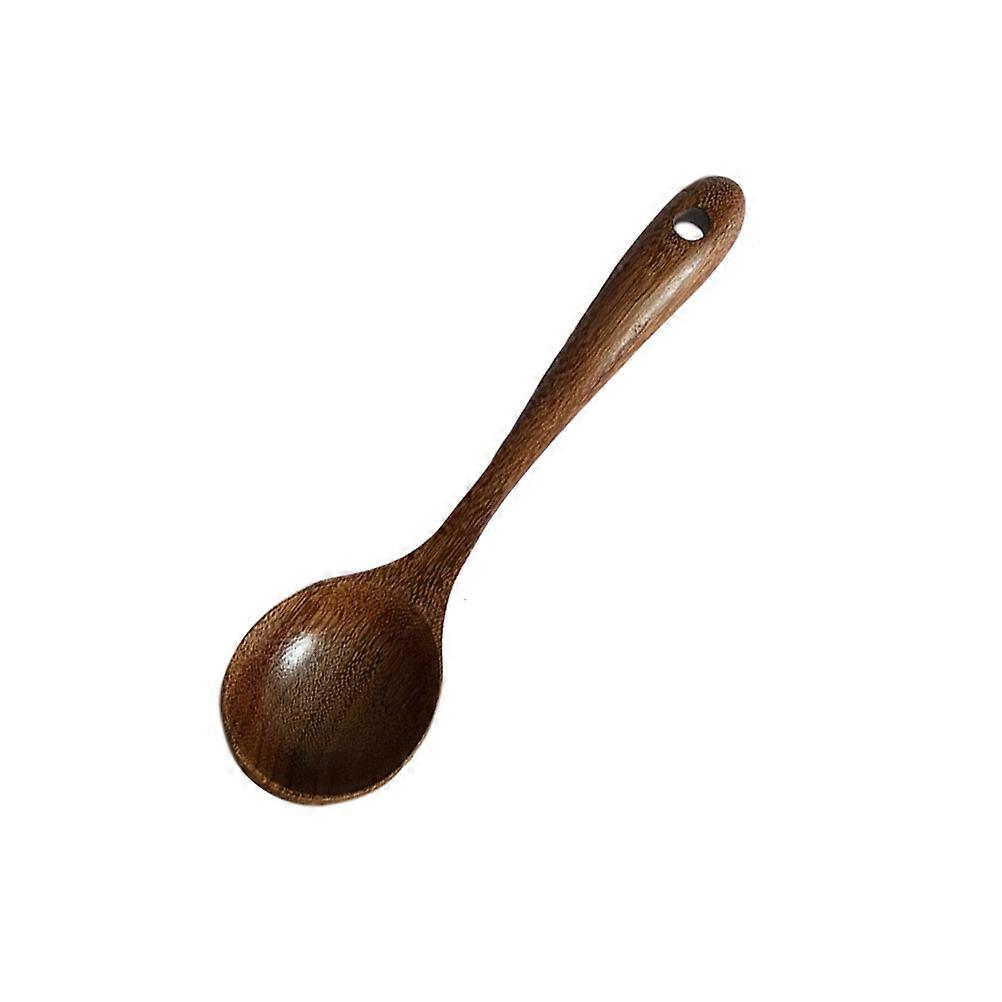 Light Brown Wooden Spoon Handmade with Synthetic Material for Kitchen Use Easy to Wash and Hang