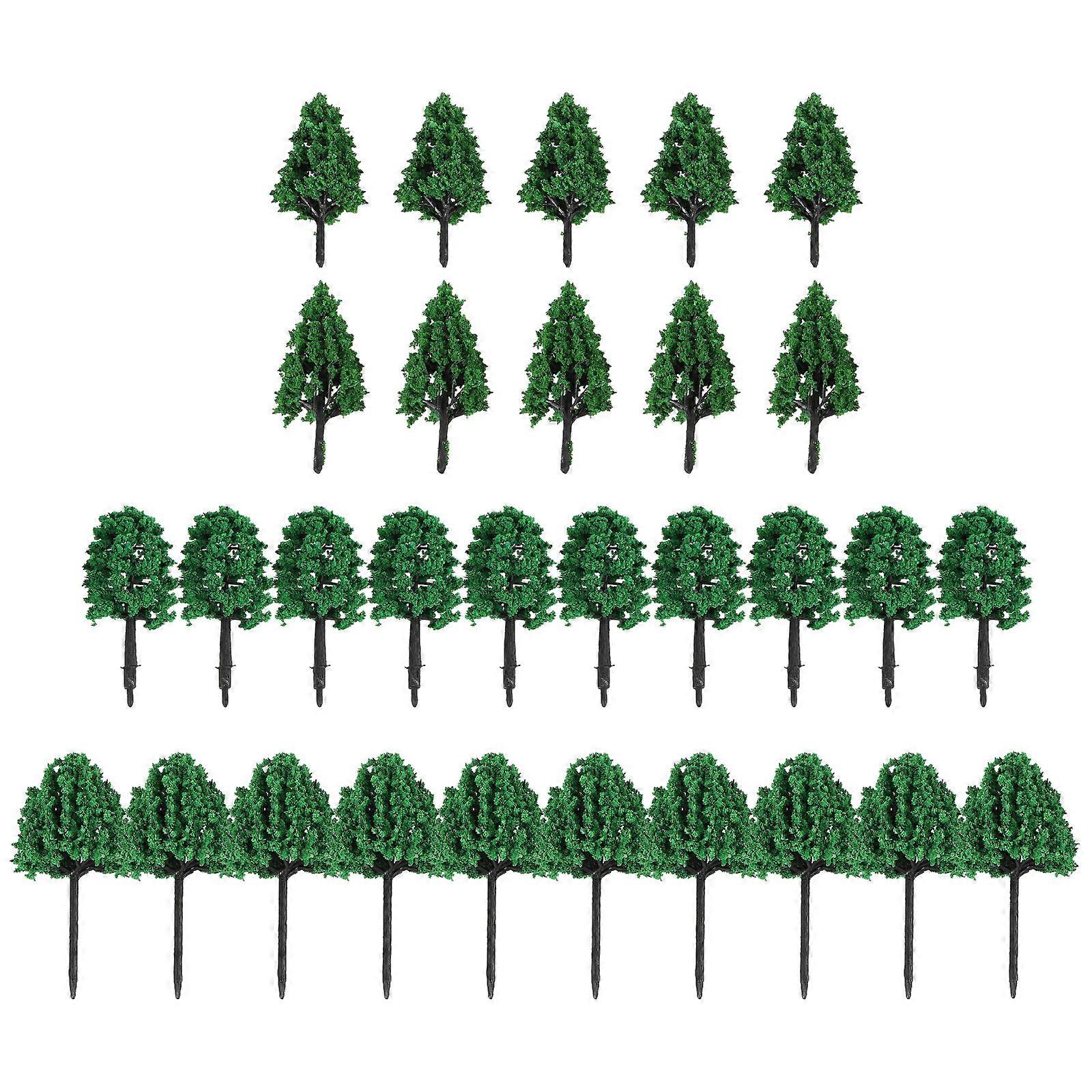 Small Plastic Trees Miniature Scene Trees For Building Models Diy Crafts 9.00X5.00X5.00CM 1Set