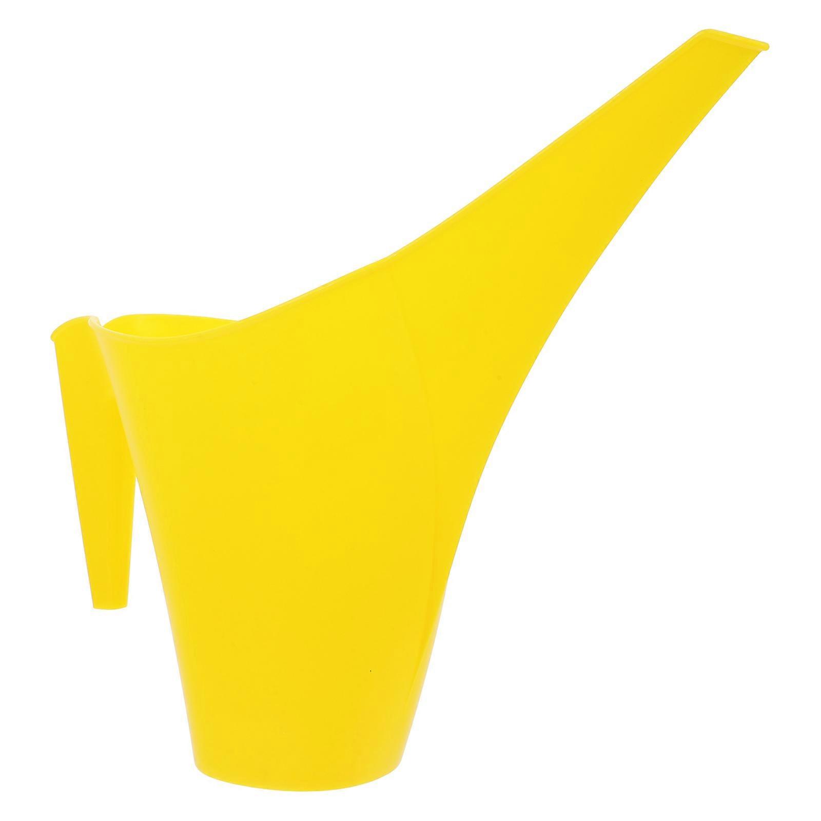 Durable Plastic Watering Can with Long Spout and Ergonomic Handle, Vibrant Yellow, for Indoor and Outdoor Plant Watering, Easy Refill Design