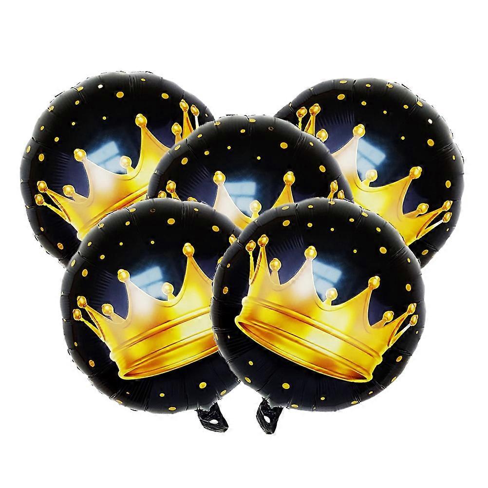Metallic Balloon Round Gold For Classroom Party 18 Inch 6Pcs Solemn Style