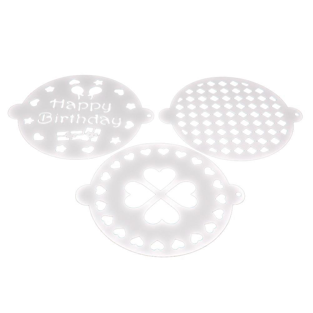 Templates For Cake Decorating Hollow Out Molds Odourless Non Toxic Reusable Diy Projects 3Pcs