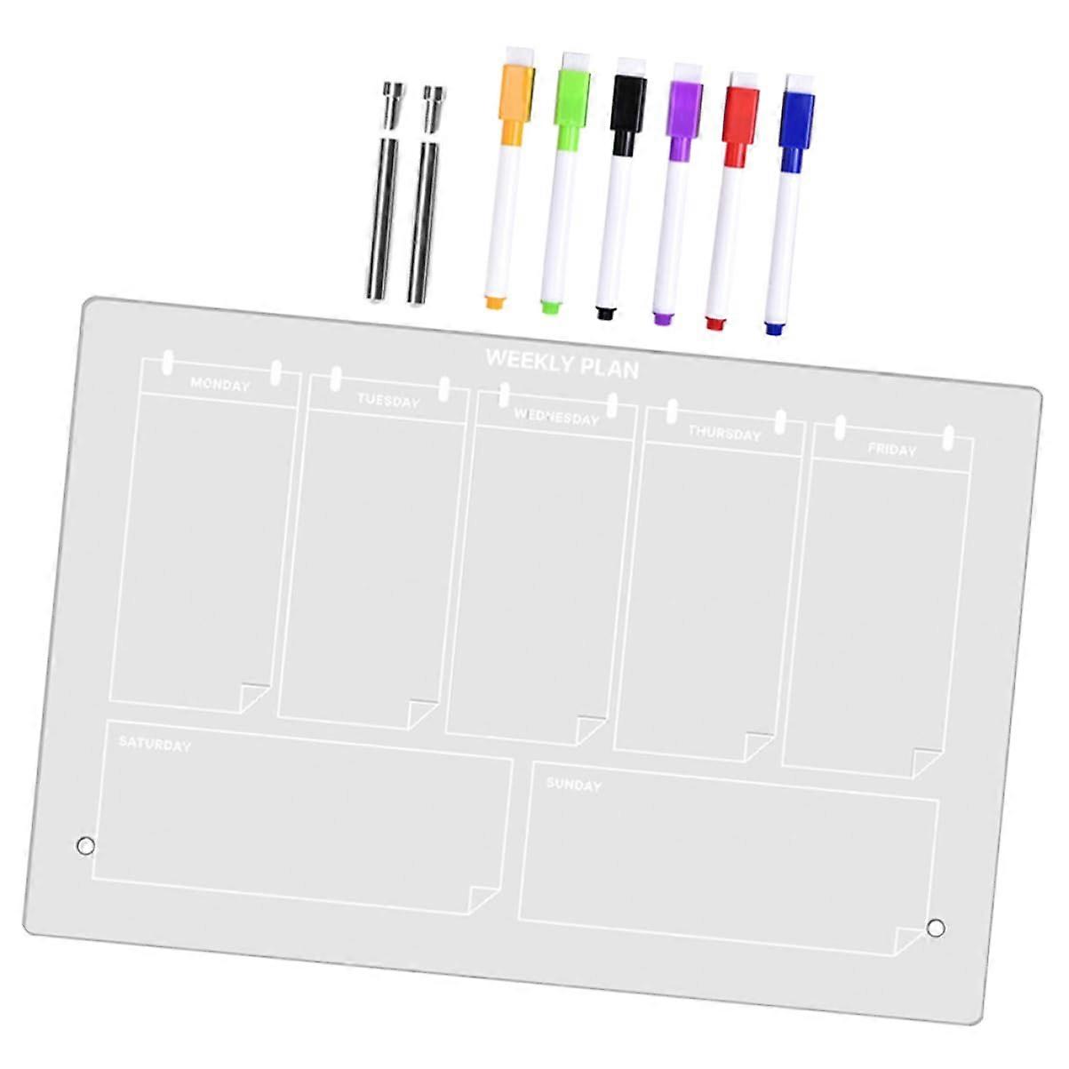 Acrylic Memo Board Transparent Multifunctional Writing Board For Notes, Drawings And Memories Home, School, Office 1 Set