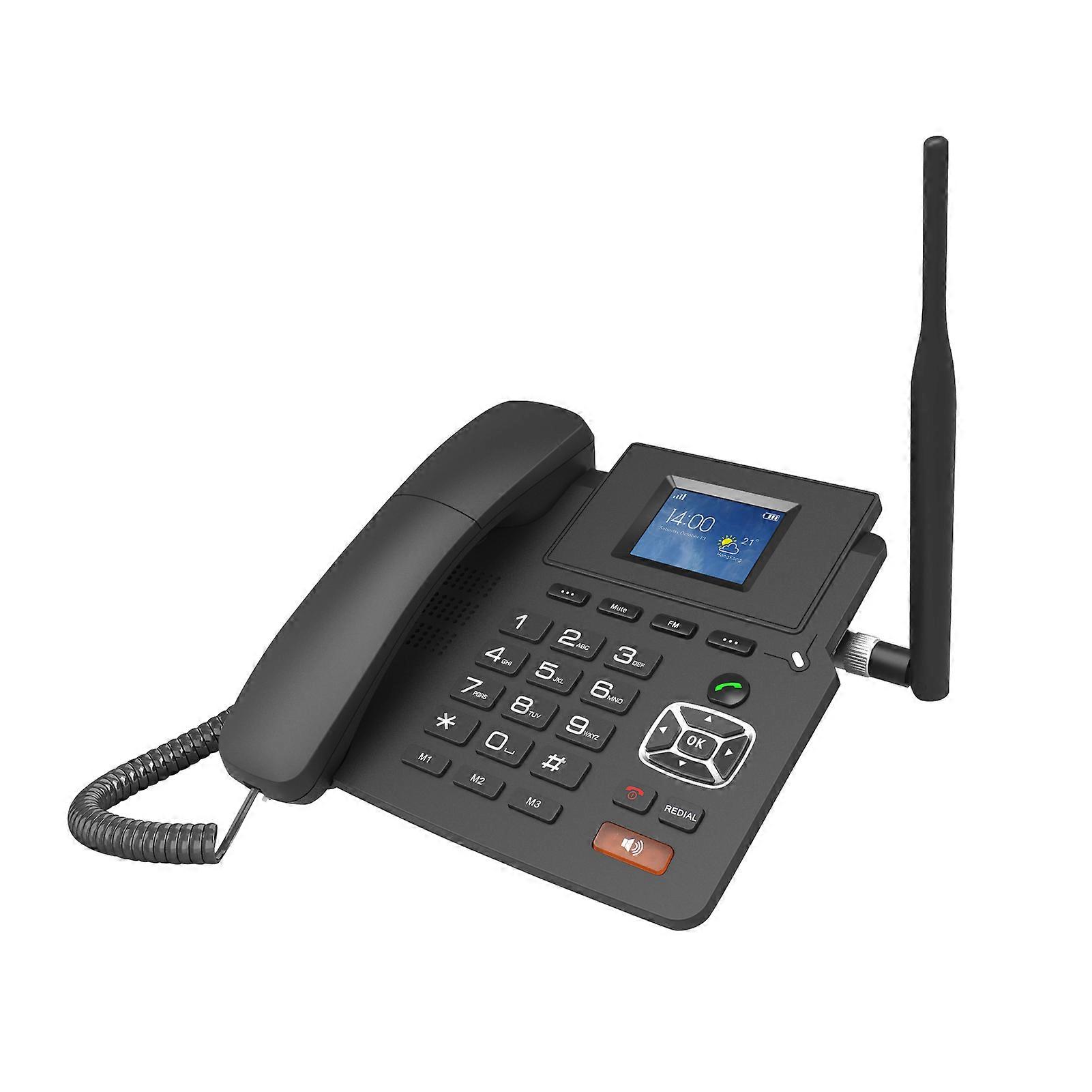 4G VOIP Desktop Wireless Telephone with LCD Screen, 2 SIP Accounts Support, WIFI SIM Card Slot, Auto Answer for Office Home Conference Use