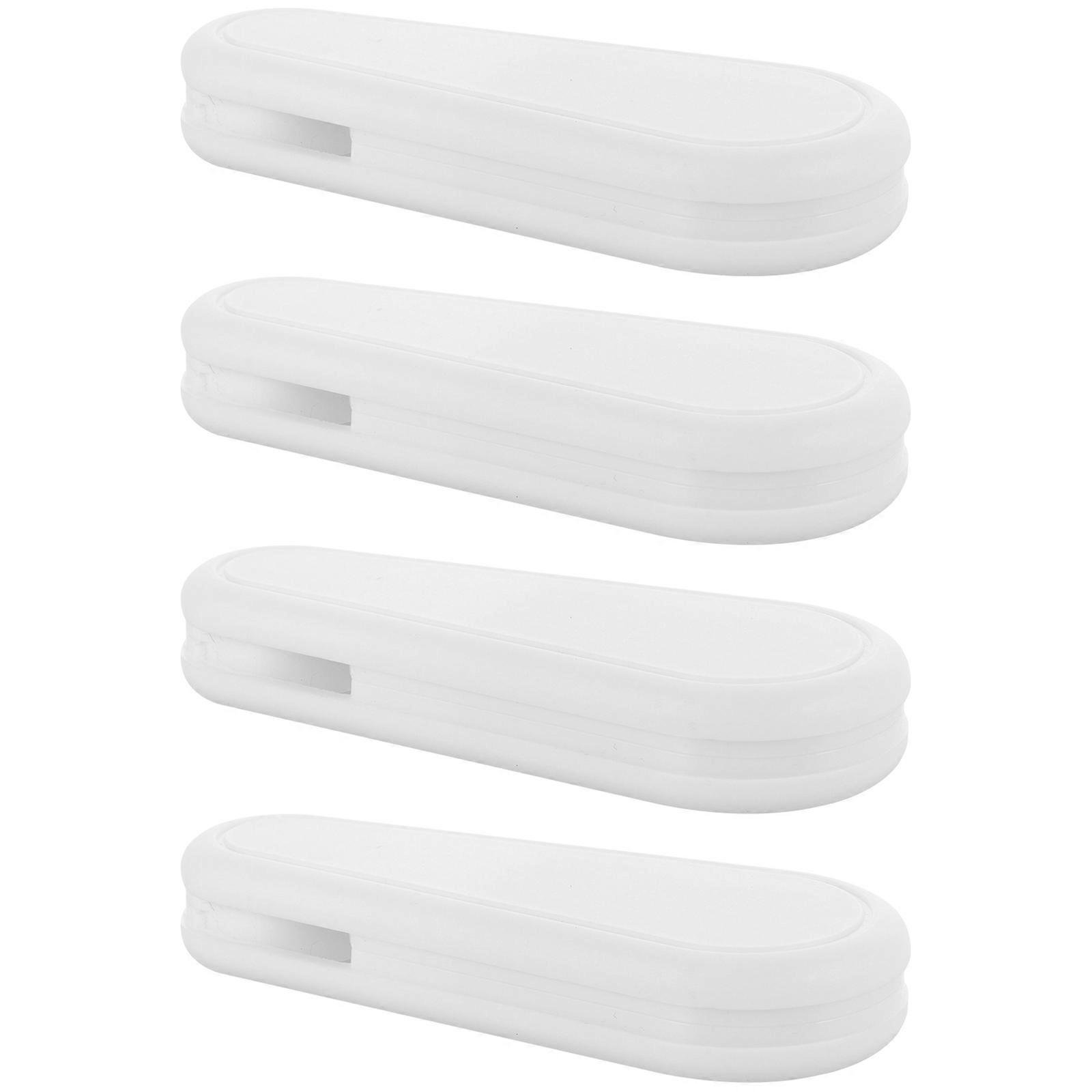White Plastic Blind Cord Handles for Curtain 4pcs POM Material